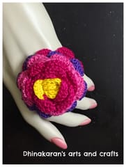 Blossoms Crochet Finger Ring