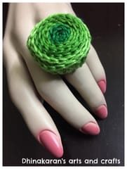 Polka Crochet Finger Ring-(2)