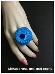 Polka Crochet Finger Ring-(6)