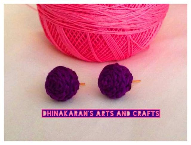 Grape Crochet Studs