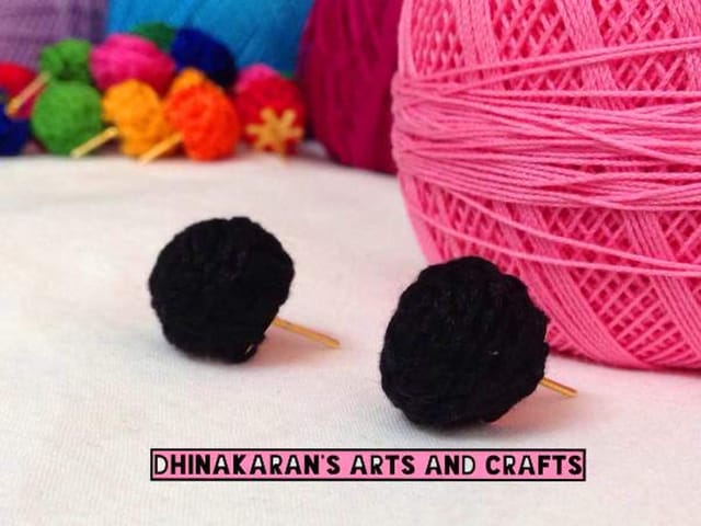 Black Crochet Studs