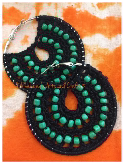 Minty Crochet Hoops