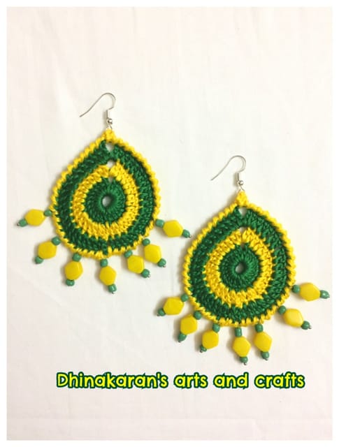 Lime n Lemony Crochet Earrings