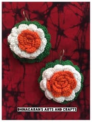 Tiranga Crochet Earrings