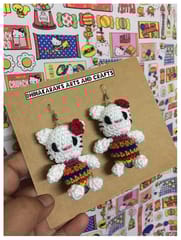 Kitty Crochet Earrings
