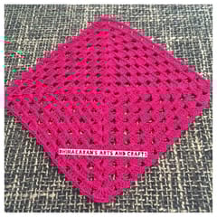 Crochet Patch-DARK PINK