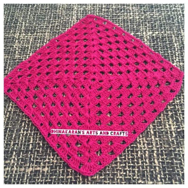 Crochet Patch-DARK PINK