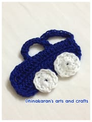 Crochet Car Patch-DARK BLUE