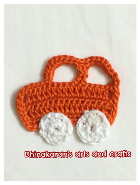 Crochet Car Patch-ORANGE