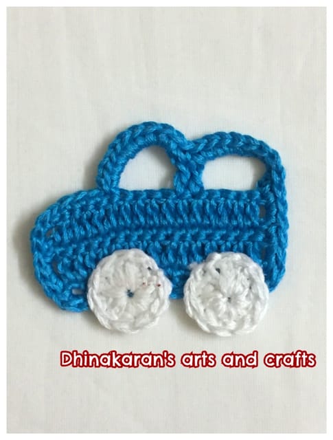 Crochet Car Patch-SKY BLUE