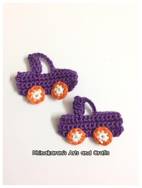 Crochet Car Patch-PURPLE