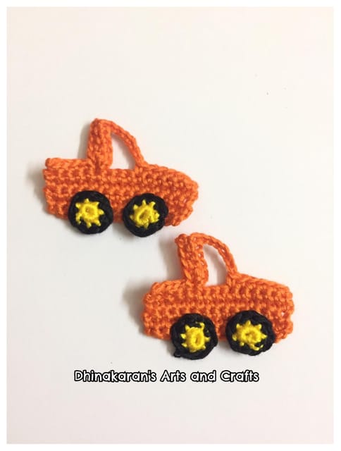 Crochet Car Patch-ORANGE