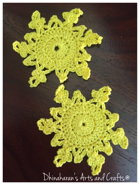 Snowflakes Crochet Patches-LEMON YELLOW