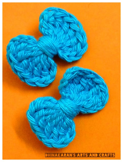 Mini Bow Crochet HairClips-SKY BLUE