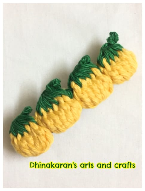Strawberry Crochet HairClip-(7)