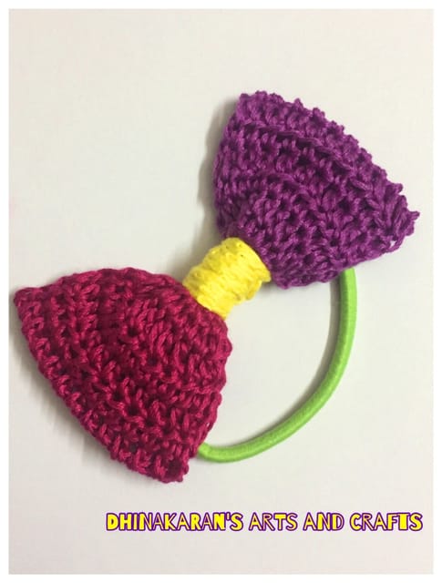 Crochet Bow HairTie-(4)