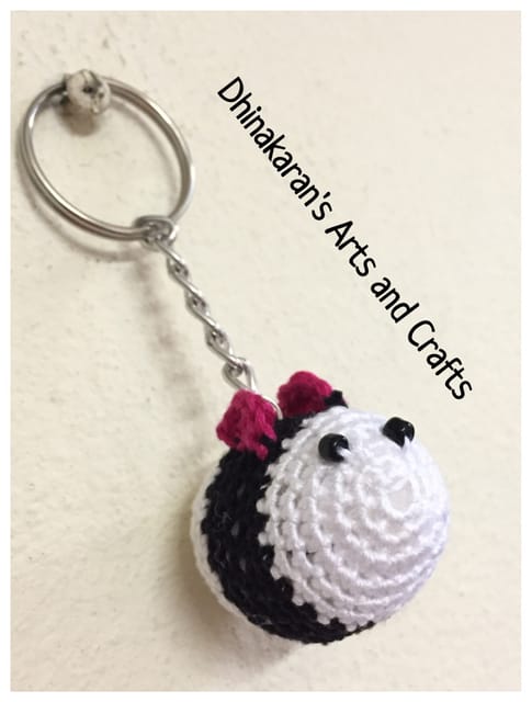 Honeybee Crochet Keychain