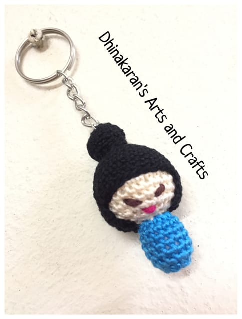 Japan Doll Crochet Keychain