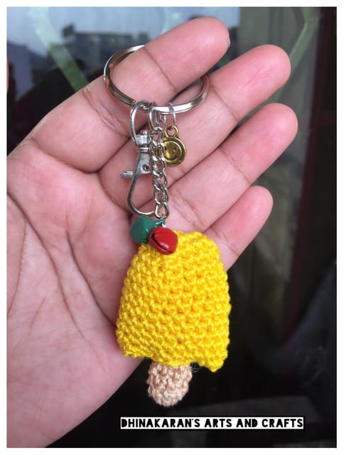 Ice Cream Crochet Keychain