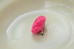 Rose Crochet Brooch Pin-PINK