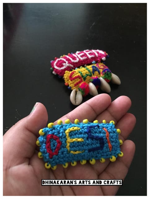 DESI Crochet Brooch Pin