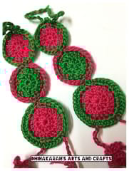 Pink n Green Crochet Bareefeet Sandals