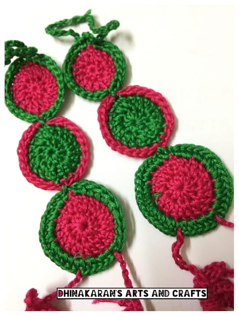 Pink n Green Crochet Bareefeet Sandals