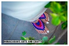 Purple Love Crochet Bareefeet Sandals