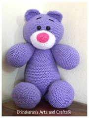 PURPLE BUNNY Crochet Soft Toy
