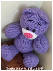 PURPLE BUNNY Crochet Soft Toy