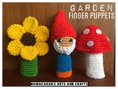 GARDEN THEME Crochet Finger Puppets