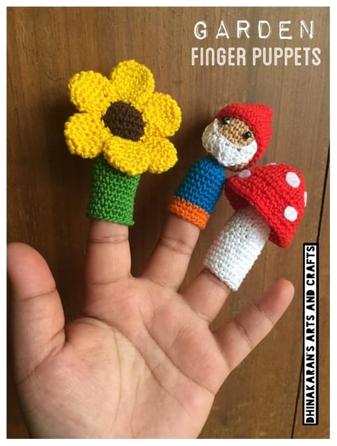 GARDEN THEME Crochet Finger Puppets