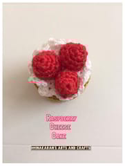 Raspberry Cheese Crochet Cake