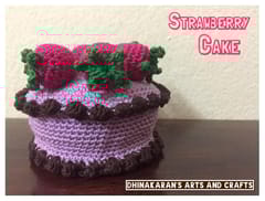 Blackcurrant Strawberry Crochet Cake