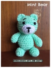 Mint Bear Crochet Soft Toy