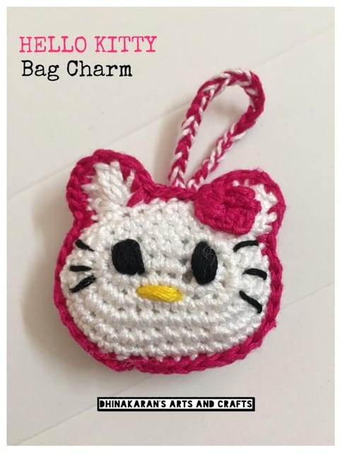 Hello Kitty Crochet Bag Charm