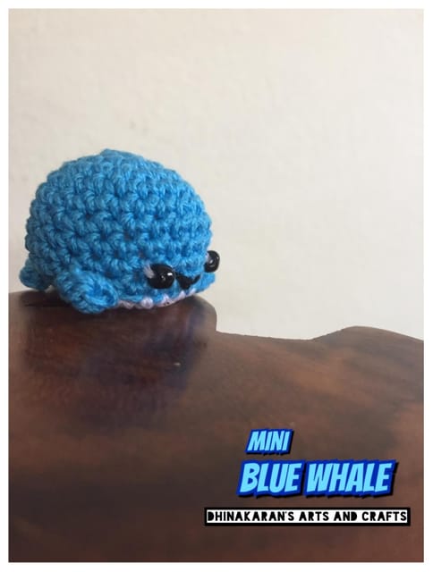 Mini Blue Whale Crochet Soft Toy