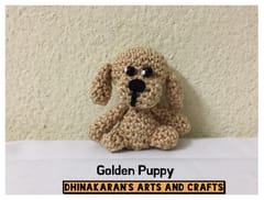 Golden Puppy Miniature Crochet Soft Toy