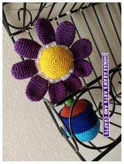 Purple Daisy Crochet Plant