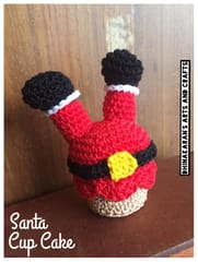 Santa CupCake Crochet Soft Toy