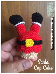 Santa CupCake Crochet Soft Toy