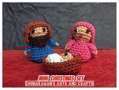 Miniature Crochet Christmas Set