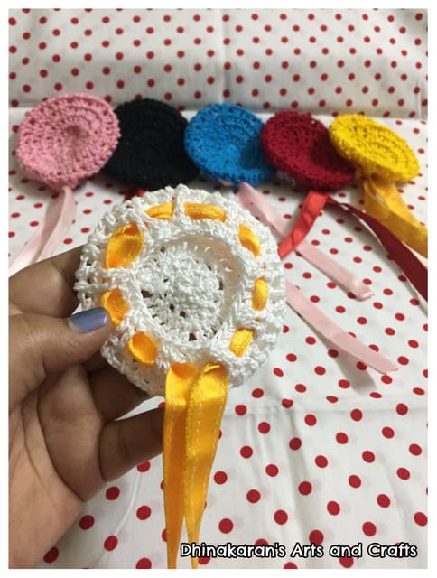 Crochet Bun Cover-WHITE