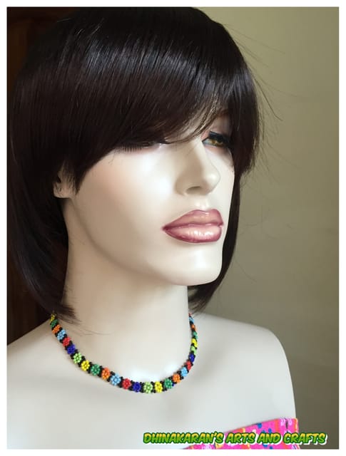 African Beaded Choker & Bracelet-(5)