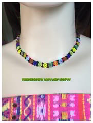 African Beaded Choker & Bracelet-(5)