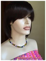 African Beaded Choker & Bracelet-(6)