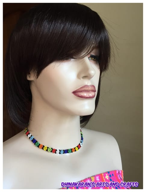 African Beaded Choker & Bracelet-(8)