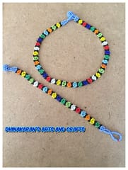 African Beaded Choker & Bracelet-(8)