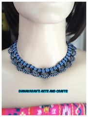 Daisies African Beaded Necklace & Bracelet-(2)