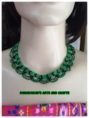Daisies African Beaded Necklace & Bracelet-(3)